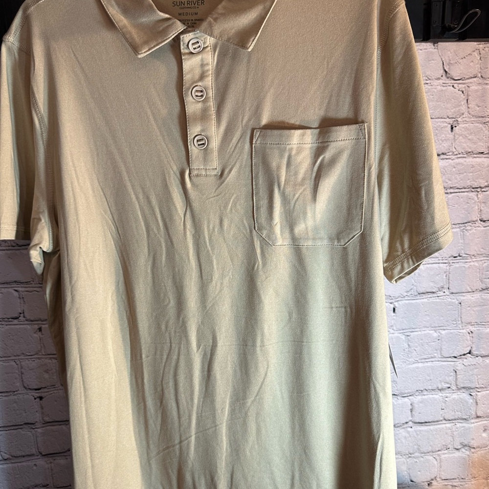 Men's Cream Polo Shirt NWT Size M
